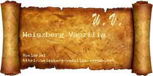 Weiszberg Vaszilia névjegykártya
